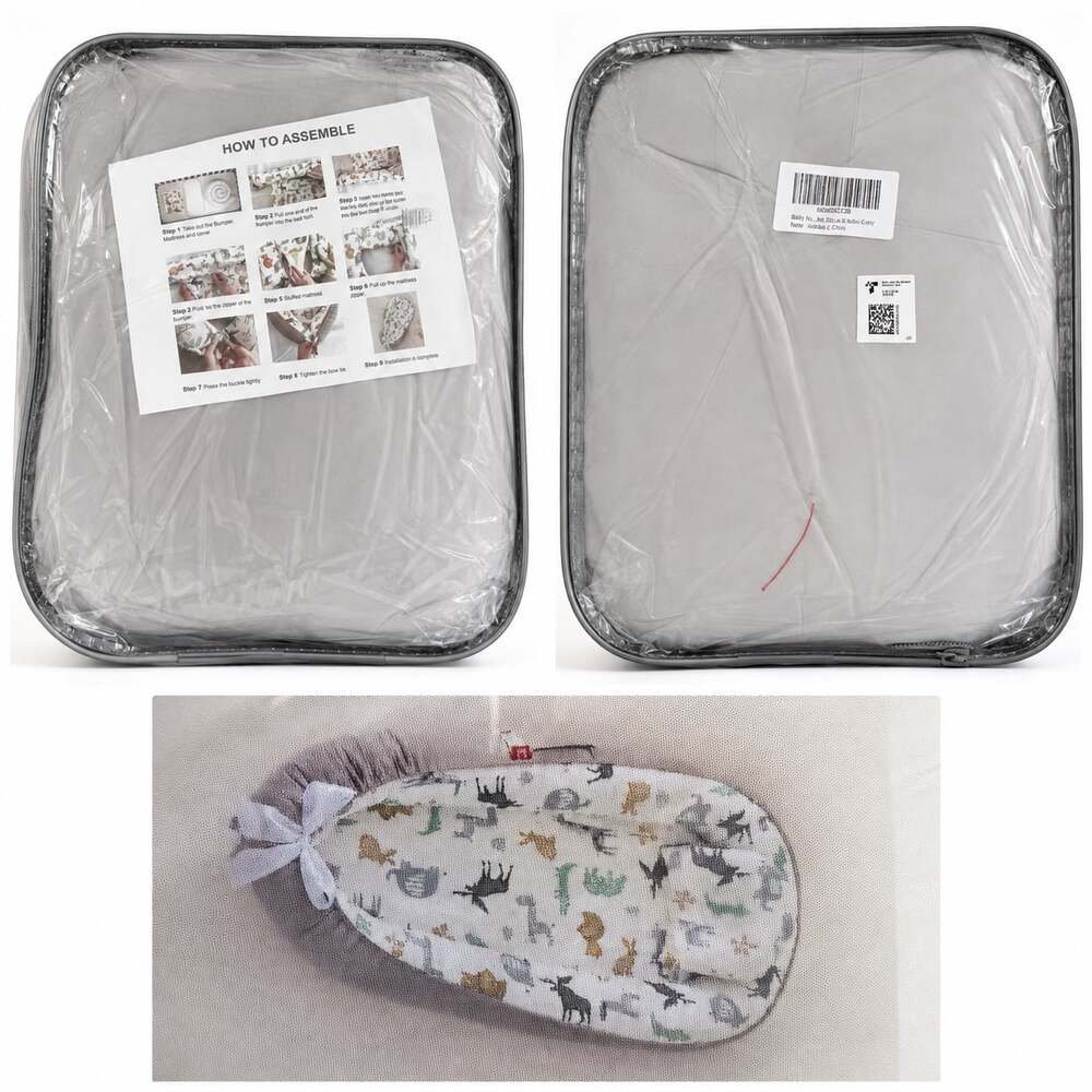 Baby Nest Bed Portable Infant Lounger with Animal Print